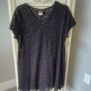 NWT Dotti Beach Swim Cover Black Open Knit